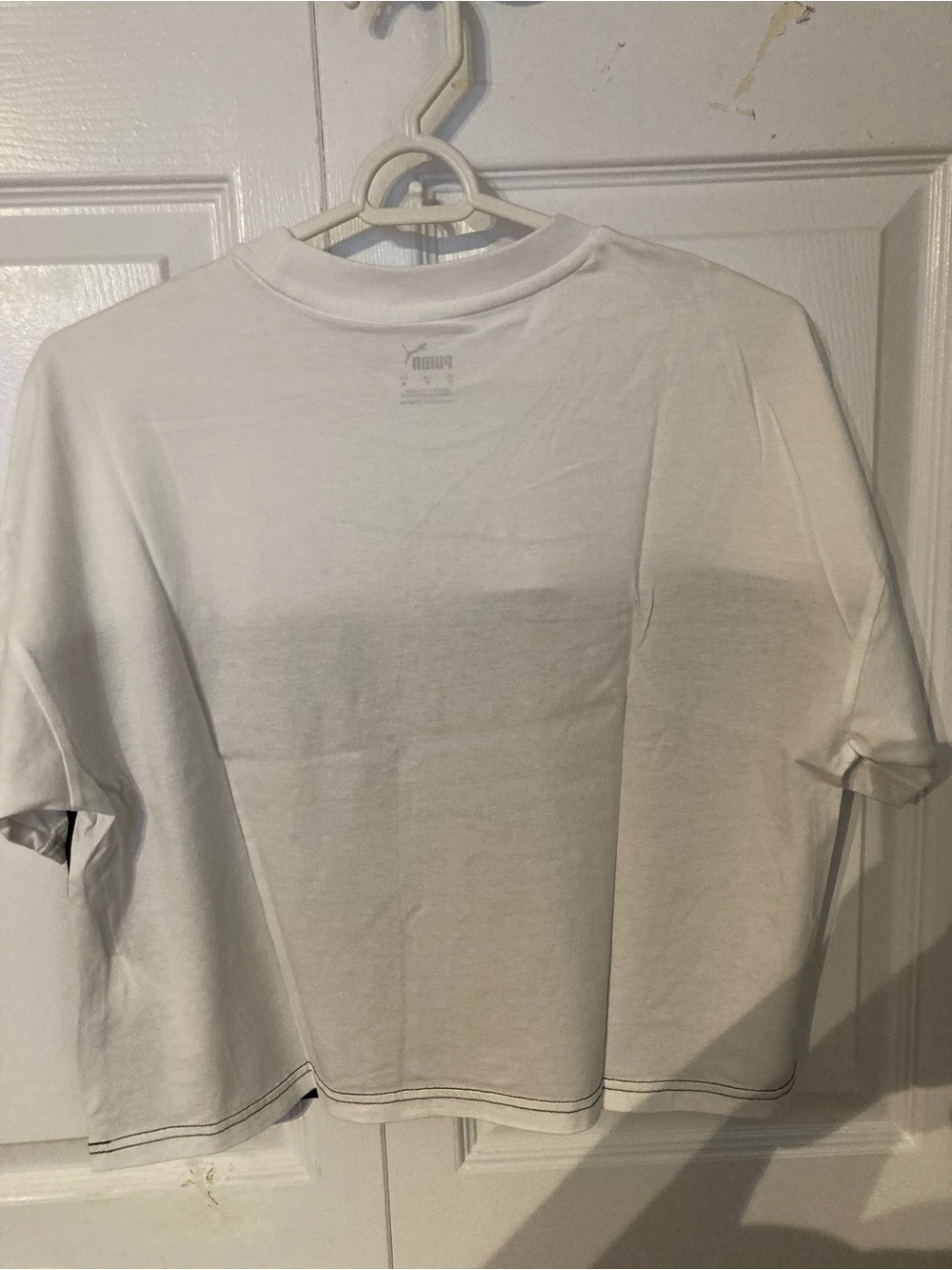 Puma White and Black Colorblock Logo Tee - Picture 8 of 8